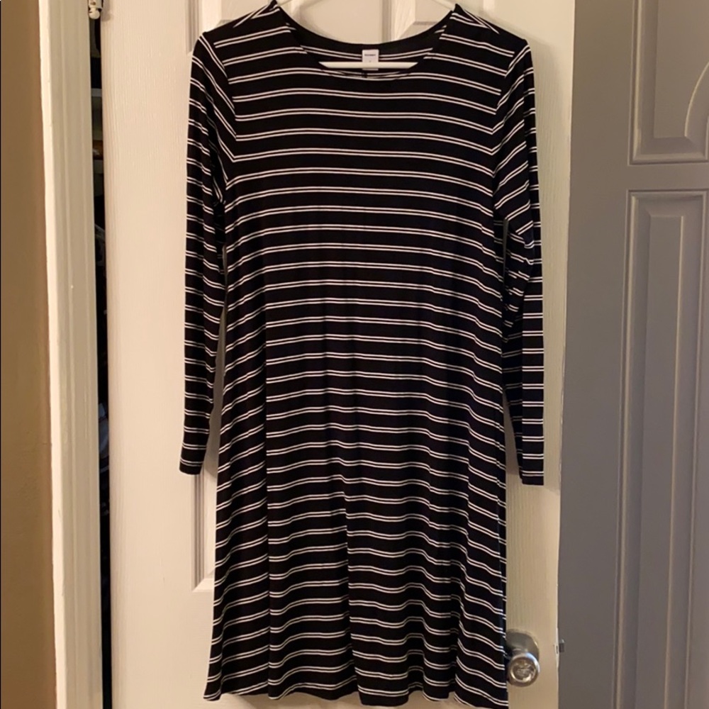 Black and White Striped Dress